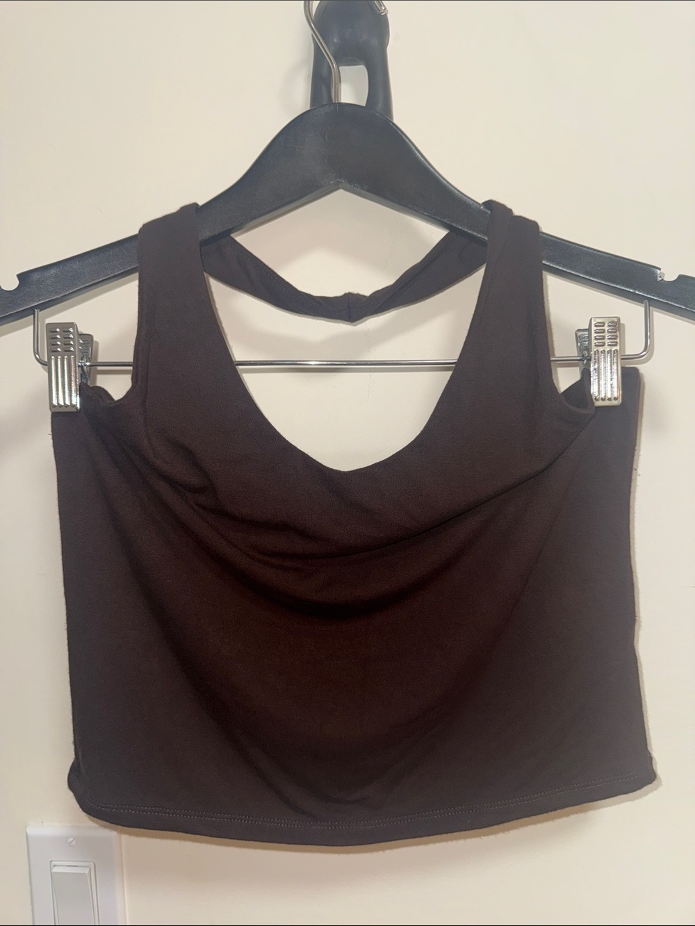 Women’s Chocolate Brown Cropped Tank Top